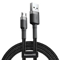  USB kabelis Baseus Cafule Type-C 2.0m 2A gray-black CATKLF-CG1 